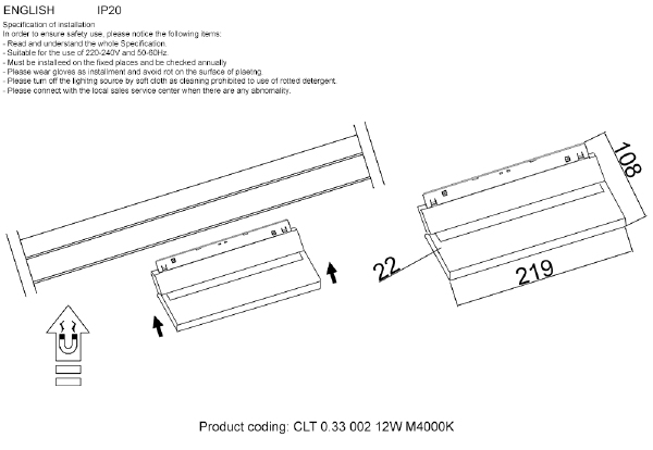 Трековый светильник CLT 0.113 CLT 0.33 002 12W BL M4000K