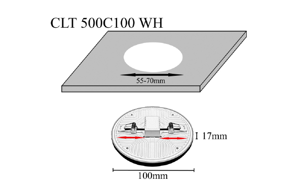 Встраиваемый светильник CLT 500 CLT 500C100 WH 3000K