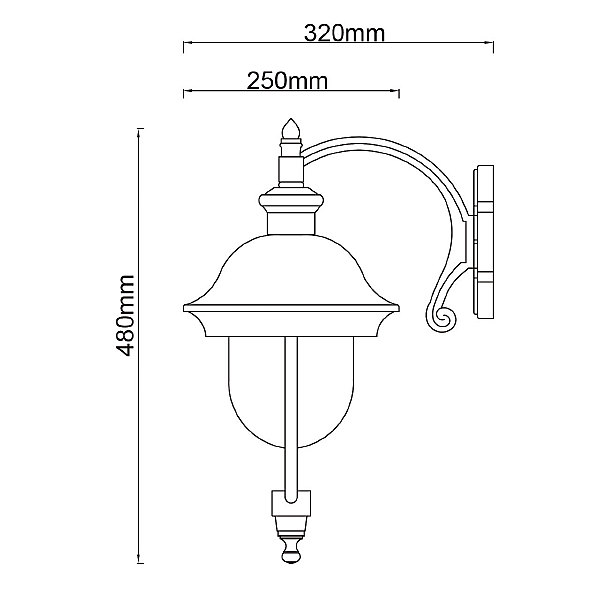 Уличный настенный светильник Дубай 805020201