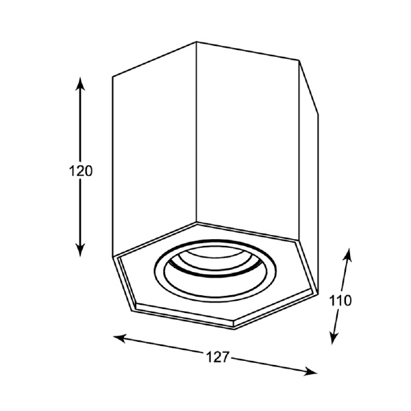 Накладной светильник Polygon Cl R 20077-WH