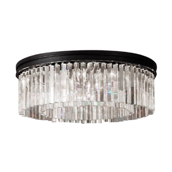 Потолочная люстра 1920s Odeon KR0387C-10B/P black/clear