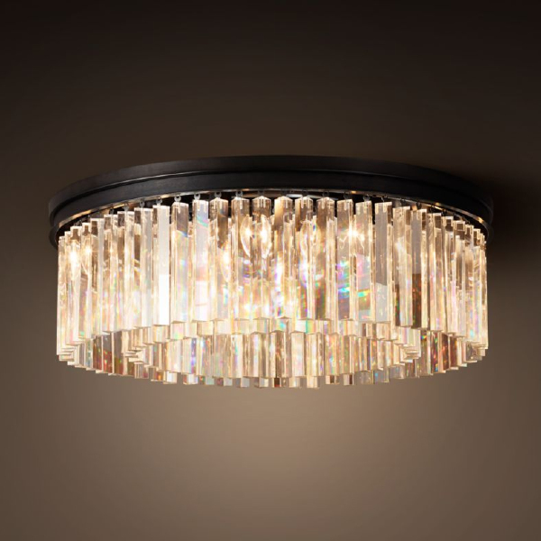 Потолочная люстра 1920s Odeon KR0387C-10B/P black/clear