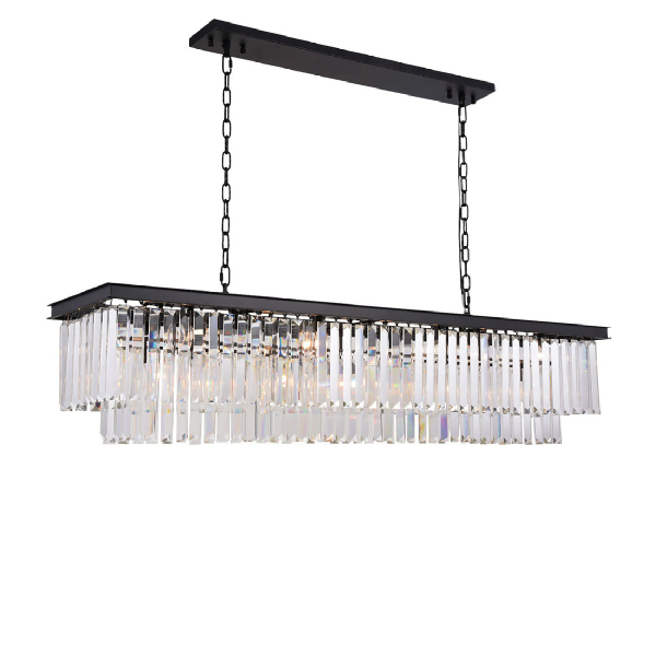 Подвесная люстра 1920s Odeon KR0387P-12C/P black/clear