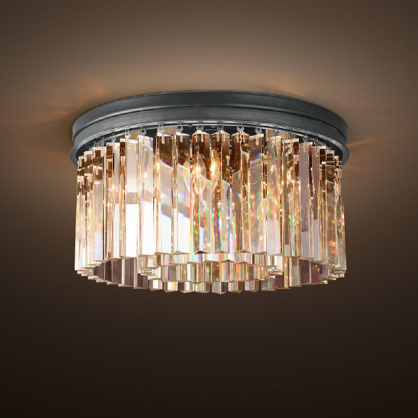 Потолочная люстра 1920s Odeon KR0387C-6B/P black/clear