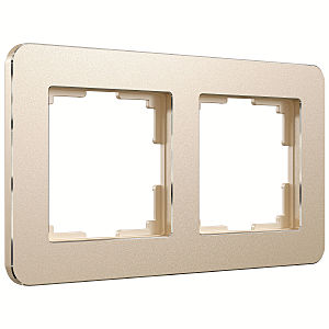 Рамка Platinum шампань W0022611/ Рамка на 2 поста Platinum (шампань)