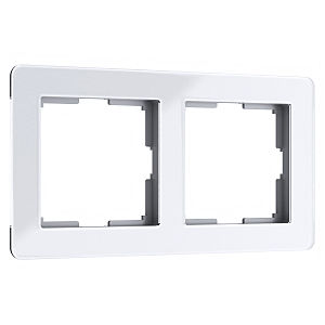 Рамка Acrylic белый W0022701/ Рамка на 2 поста Acrylic (белый)