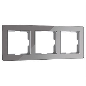 Рамка Acrylic графит W0032704/ Рамка на 3 поста Acrylic (графит)