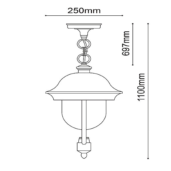 Уличный подвесной светильник Дубай 805010401