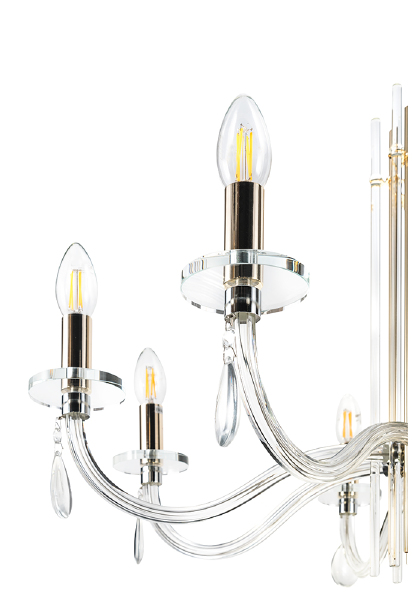 Подвесная люстра Aurelio AURELIO SP8 GOLD+CHROME/TRANSPARENT
