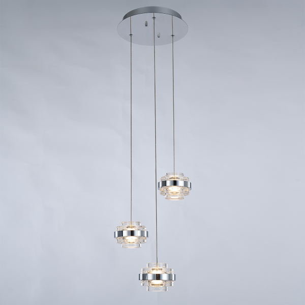 Светильник подвесной Indiana MD22030002-3A chrome/clear