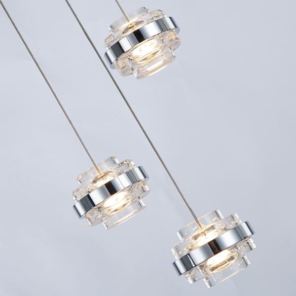Светильник подвесной Indiana MD22030002-3A chrome/clear