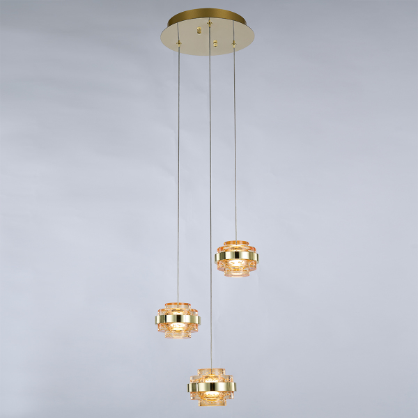 Светильник подвесной Indiana MD22030002-3A gold/champagne