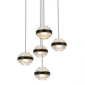 Светильник подвесной Indiana MD22030002-5A black/clear