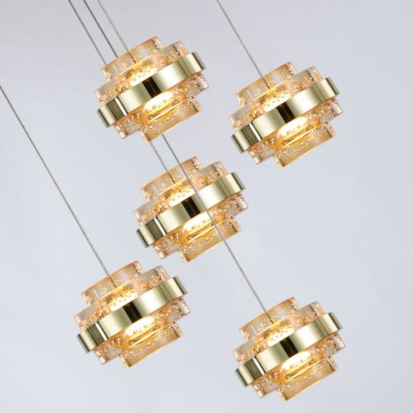 Светильник подвесной Indiana MD22030002-5A gold/champagne