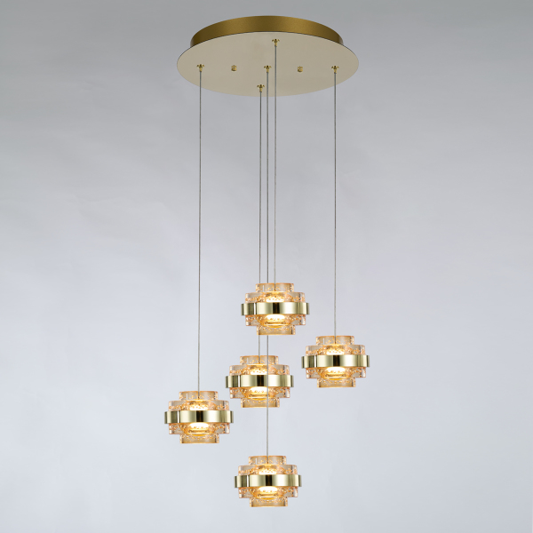 Светильник подвесной Indiana MD22030002-5A gold/champagne