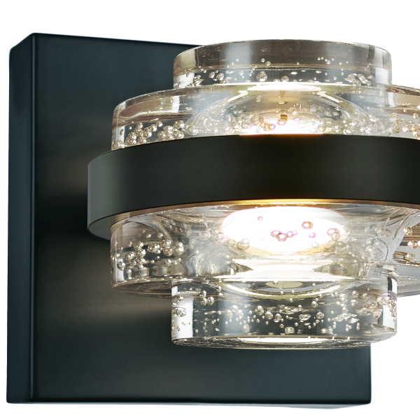 Настенное бра MD22030002 MB22030002-1A black/clear