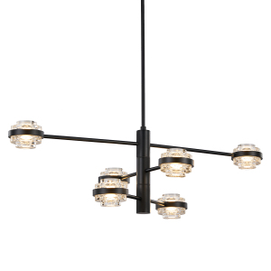 Люстра на штанге Indiana MX22030002-6A black/clear