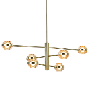 Люстра на штанге Indiana MX22030002-6A gold/champagne