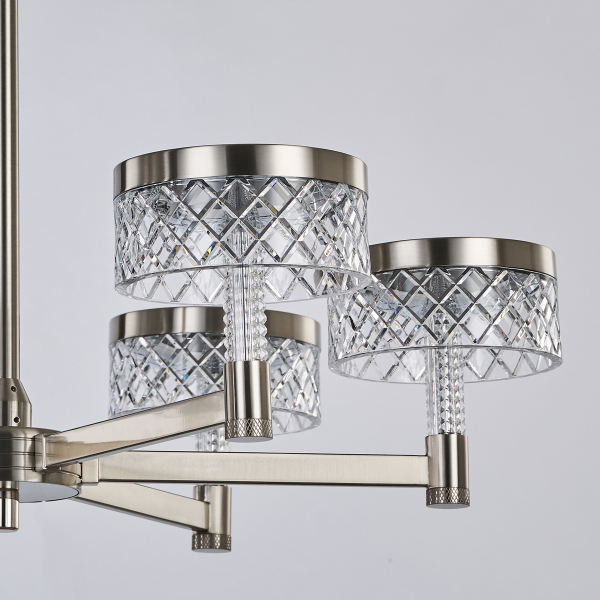 Подвесная люстра Diamond cut MD21020075-8A satin nickel