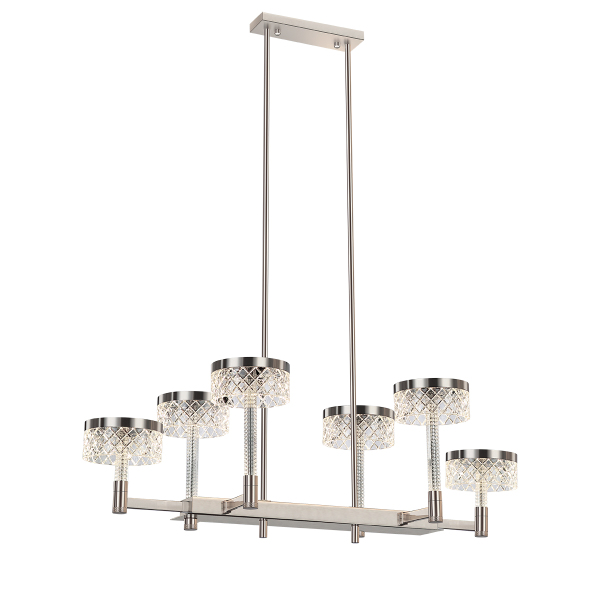 Люстра на штанге Diamond cut MD21020075-6B satin nickel