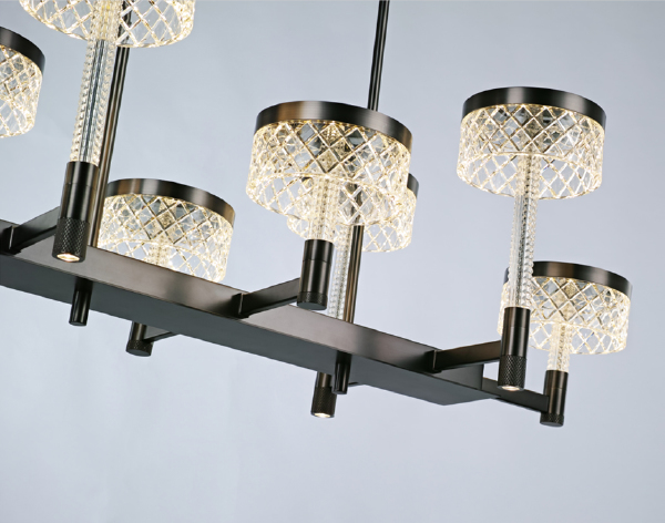 Люстра на штанге Diamond cut MD21020075-6B matt black