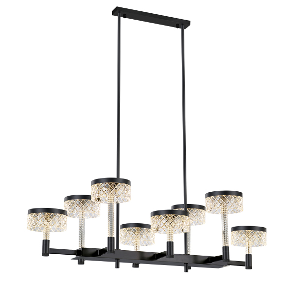 Люстра на штанге Diamond cut MD21020075-8B matt black