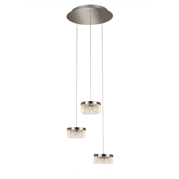 Светильник подвесной Diamond cut MD21020075-3A satin nickel