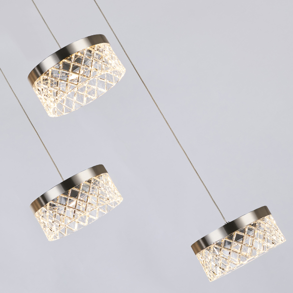 Светильник подвесной Diamond cut MD21020075-3A satin nickel