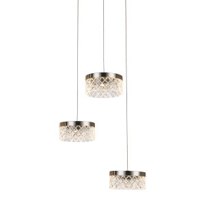 Светильник подвесной Diamond cut MD21020075-3A satin nickel