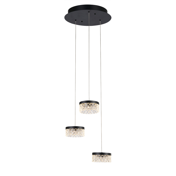 Светильник подвесной Diamond cut MD21020075-3A matt black