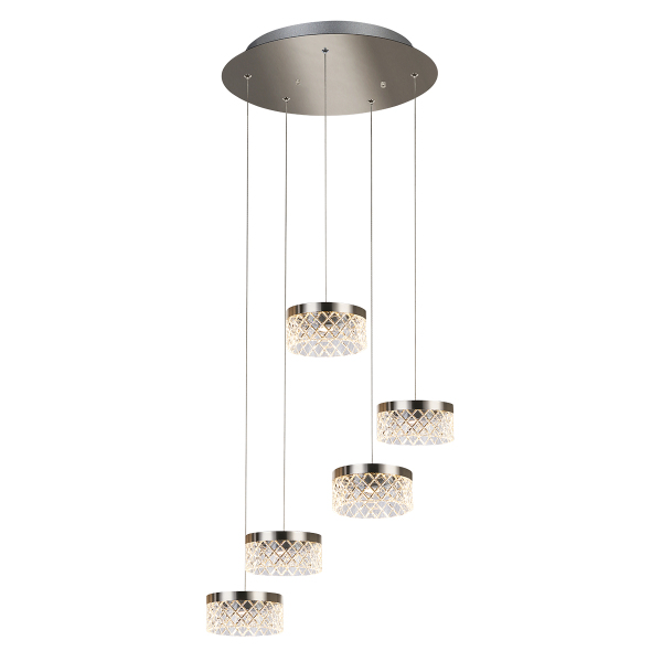 Светильник подвесной Diamond cut MD21020075-5A satin nickel
