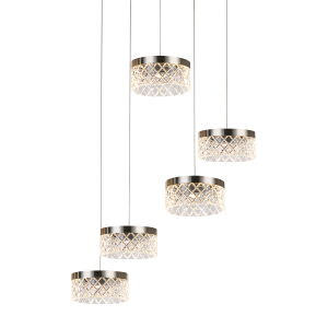 Светильник подвесной Diamond cut MD21020075-5A satin nickel