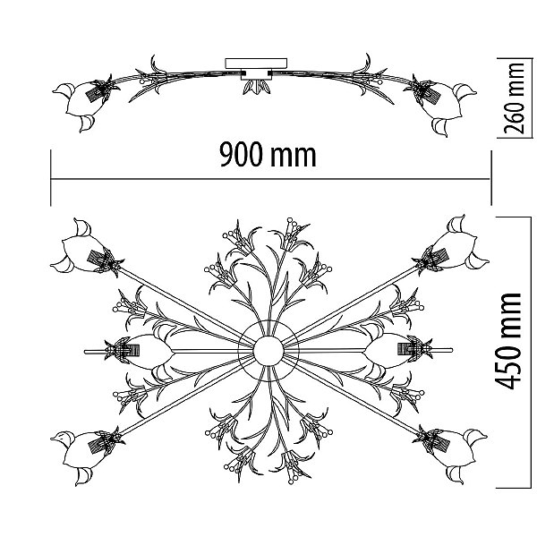 Потолочная люстра Восторг 1340506