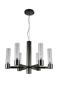 Подвесная люстра Otono OTONO SP6+1 BLACK CHROMIUM/TRANSPARENTE