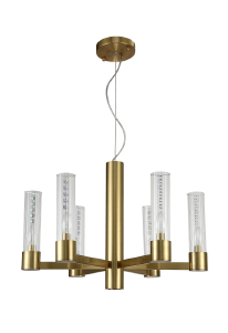 Подвесная люстра Otono OTONO SP6+1 BRASS/TRANSPARENTE