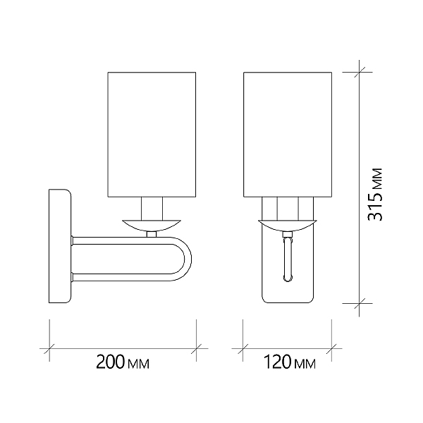 Настенное бра Eclipse 10166/1A Brass