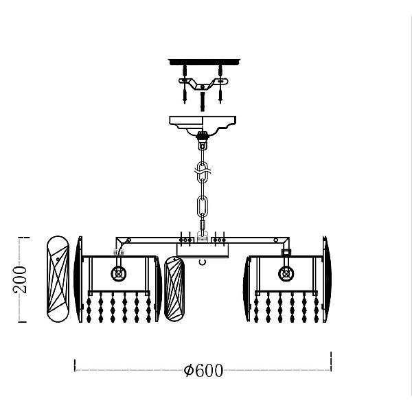 Подвесная люстра Arenal 2103/12S