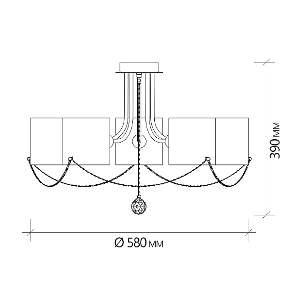 Потолочная люстра Intense 683/5P