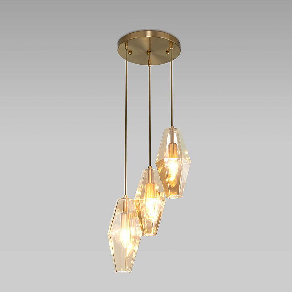 Светильник подвесной Prism 50236/3 янтарный