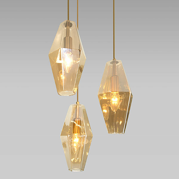 Светильник подвесной Prism 50236/3 янтарный