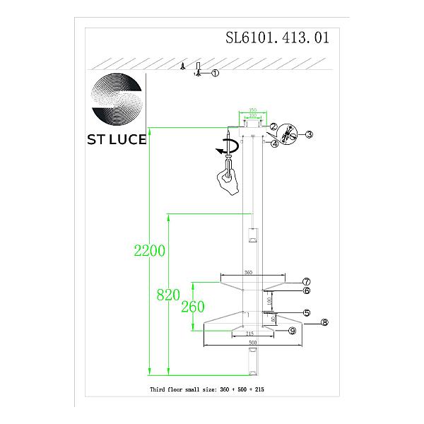 Подвесная люстра Isola SL6101.413.01