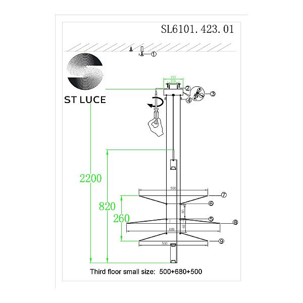 Подвесная люстра Isola SL6101.423.01