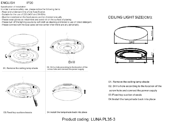 Светильник потолочный Luna LUNA PL35-3