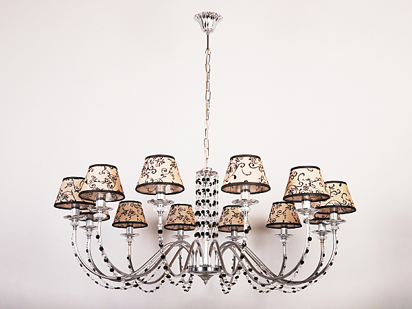 Подвесная люстра Doge Luce 50892(LAMP.111/12.02 SCHO.BLACK+TRANS.SHADE)