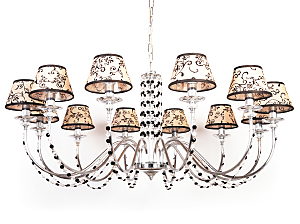 Подвесная люстра Doge Luce 50892(LAMP.111/12.02 SCHO.BLACK+TRANS.SHADE)