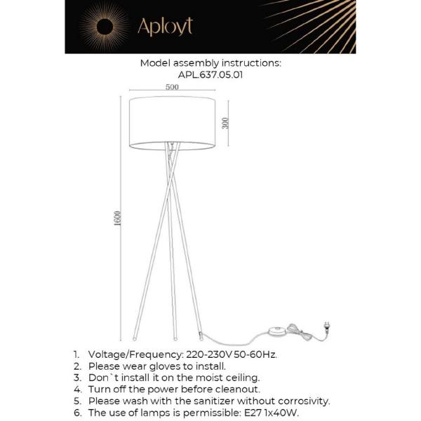 Торшер Anastasi APL.637.05.01