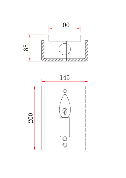 Настенное бра Fresco FR5190WL-01BS2