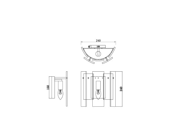 Настенное бра Ottimo FR5198WL-01CH