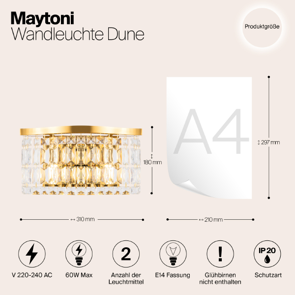 Настенное бра Dune DIA005WL-02G