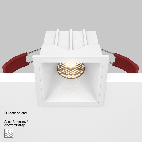 Встраиваемый светильник Alfa LED DL043-01-10W3K-SQ-W